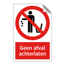Geen afval achterlaten