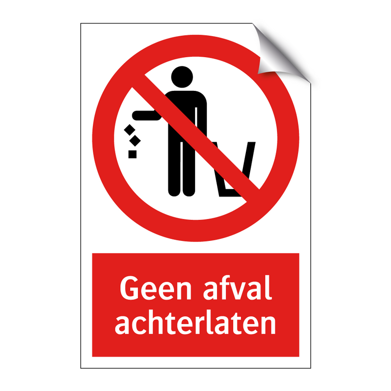 Geen afval achterlaten
