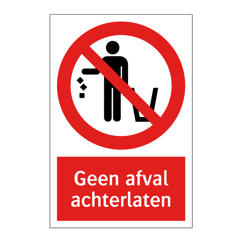 Geen afval achterlaten