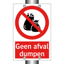Geen afval dumpen