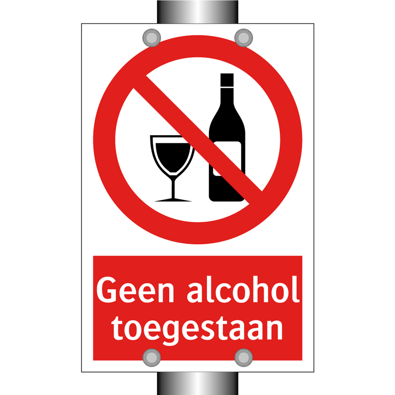 Geen alcohol toegestaan