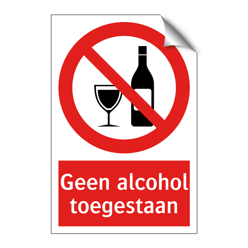 Geen alcohol toegestaan