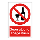 Geen alcohol toegestaan