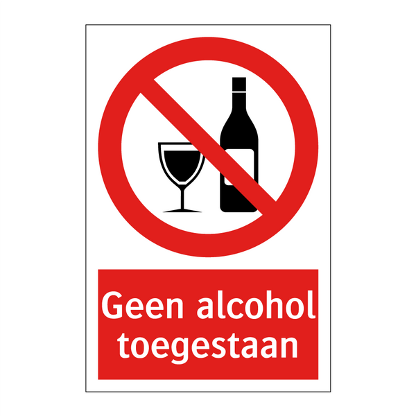 Geen alcohol toegestaan