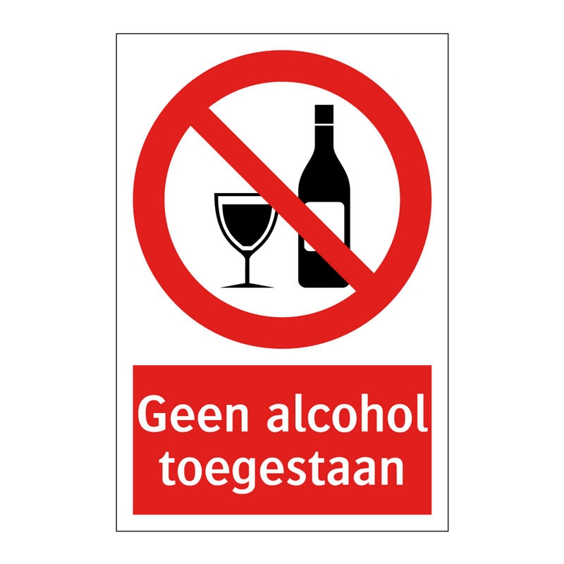 Geen alcohol toegestaan