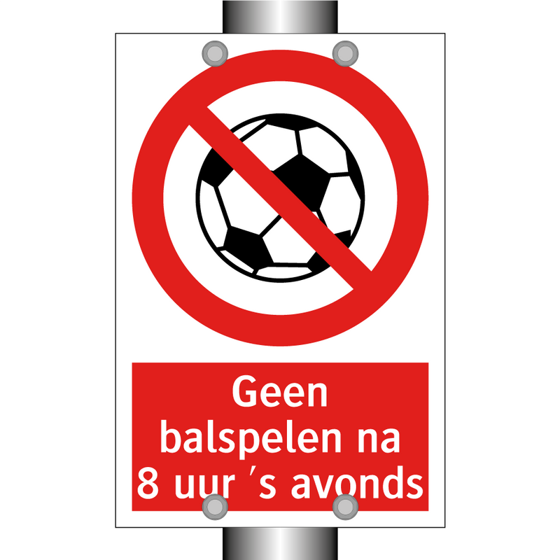 Geen balspelen na 8 uur 's avonds