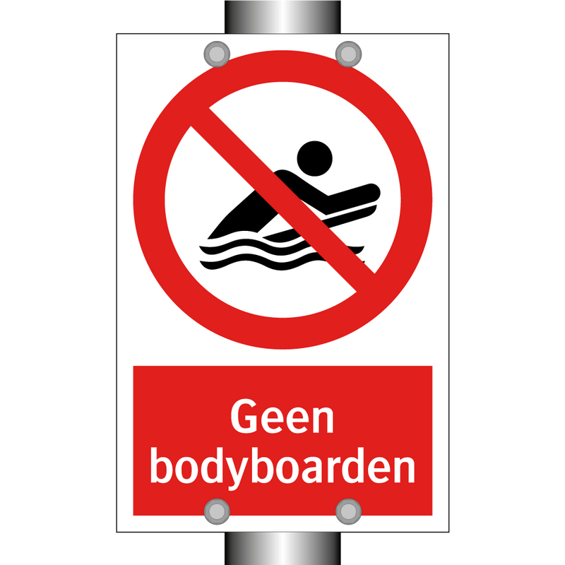 Geen bodyboarden