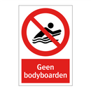 Geen bodyboarden