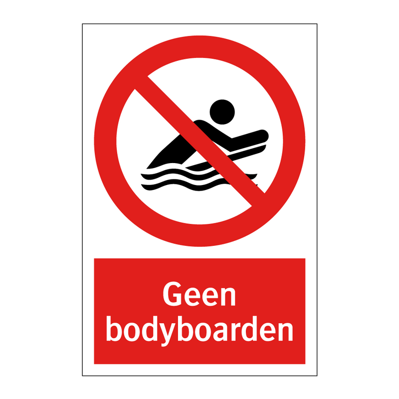Geen bodyboarden