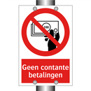 Geen contante betalingen