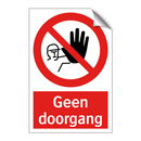 Geen doorgang