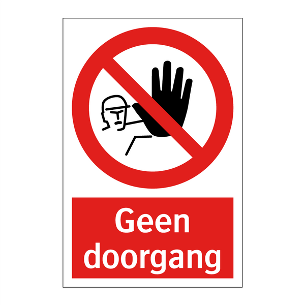 Geen doorgang
