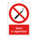 Geen e-sigaretten