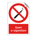 Geen e-sigaretten