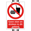 Geen eten en drinken in dit gebied