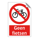 Geen fietsen