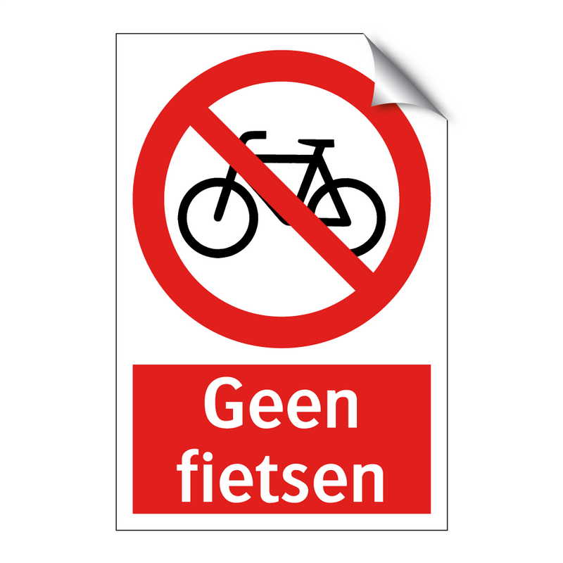 Geen fietsen