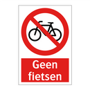 Geen fietsen