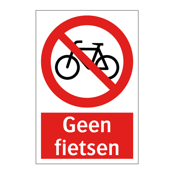 Geen fietsen