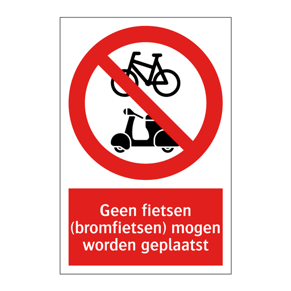 Geen fietsen (bromfietsen) mogen worden geplaatst