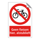 Geen fietsen hier, alstublieft