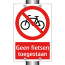 Geen fietsen toegestaan