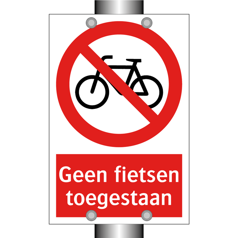 Geen fietsen toegestaan