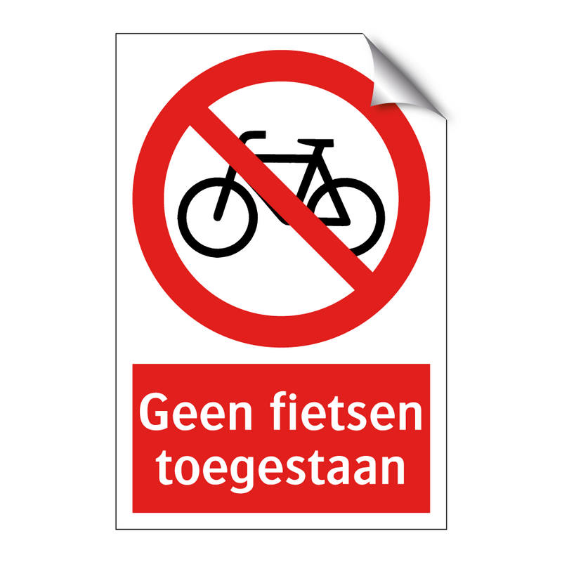 Geen fietsen toegestaan