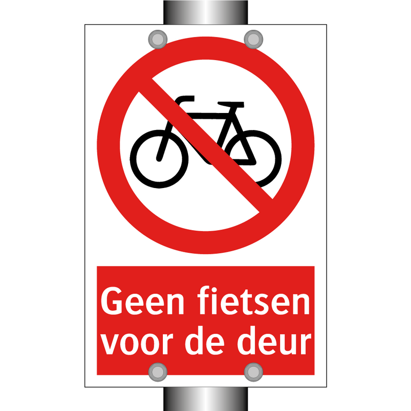 Geen fietsen voor de deur