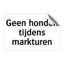 Geen honden tijdens markturen