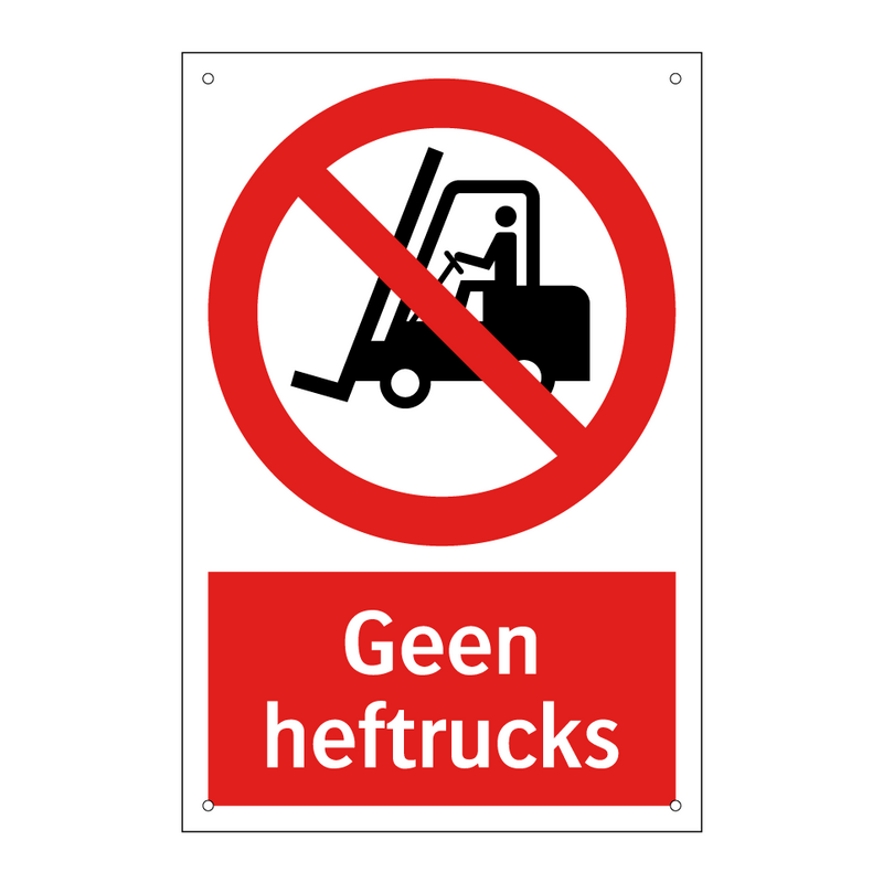 Geen heftrucks