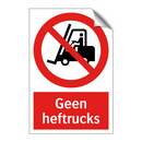 Geen heftrucks