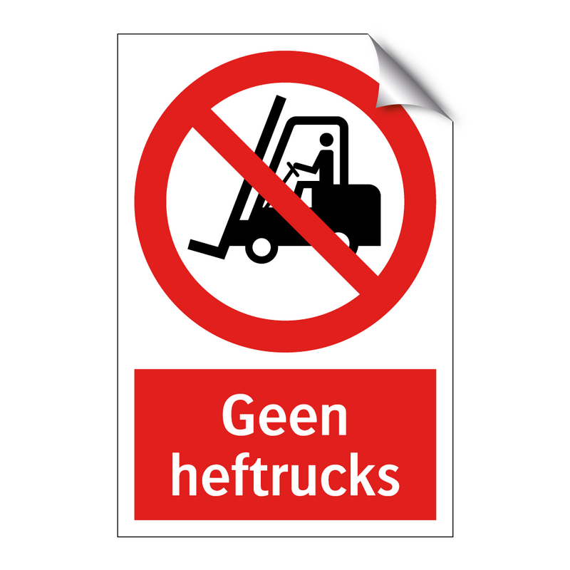 Geen heftrucks