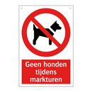 Geen honden tijdens markturen