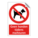 Geen honden tijdens markturen