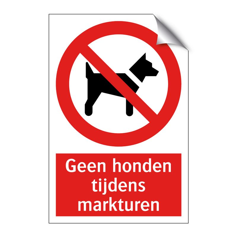Geen honden tijdens markturen