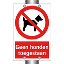 Geen honden toegestaan