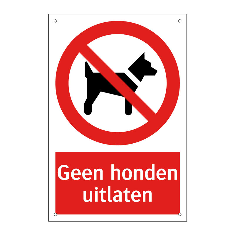 Geen honden uitlaten