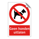 Geen honden uitlaten