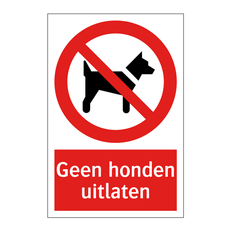 Geen honden uitlaten