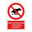 Geen hondentoilet - Ontlasting verboden