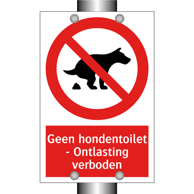 Geen hondentoilet - Ontlasting verboden