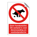 Geen hondentoilet. Dit weiland is voor dierenvoeding en voedselproductie