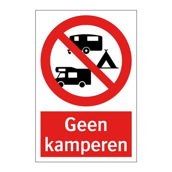 Geen kamperen
