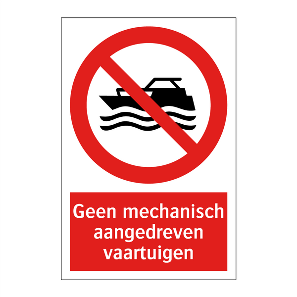 Geen mechanisch aangedreven vaartuigen