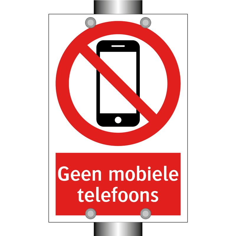 Geen mobiele telefoons