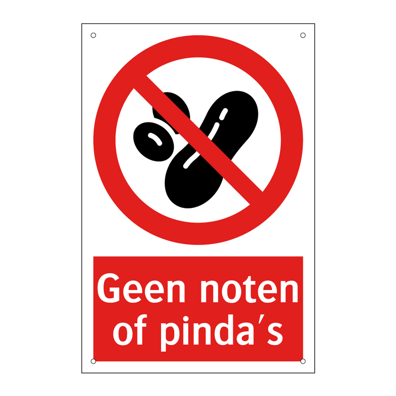 Geen noten of pinda's