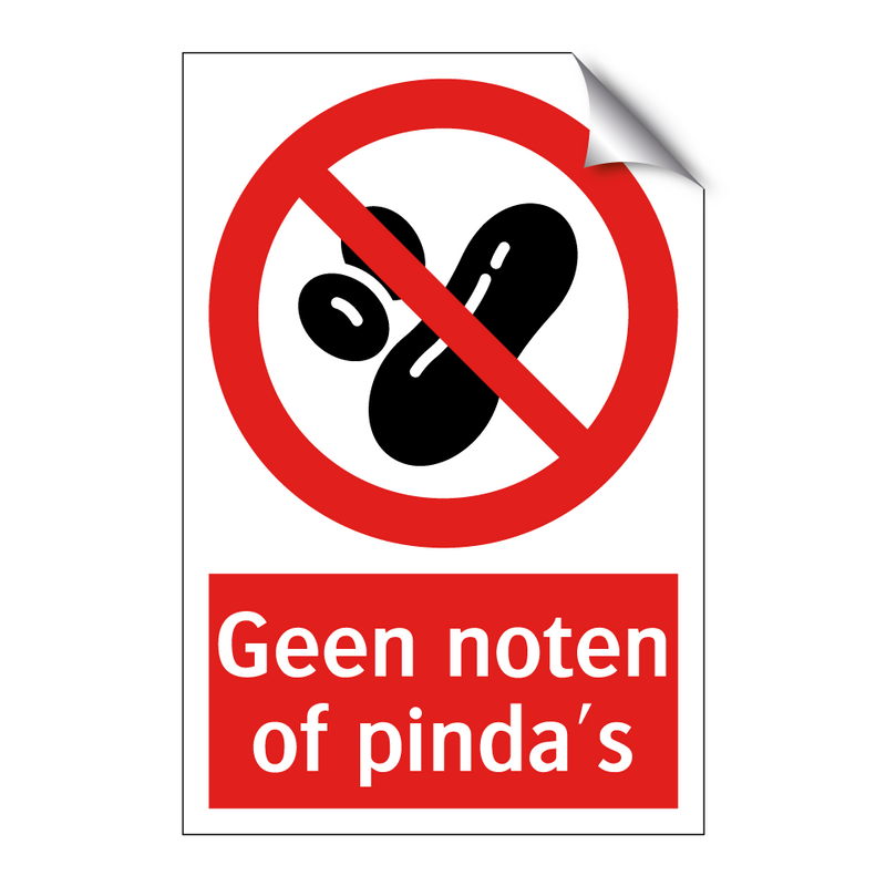 Geen noten of pinda's