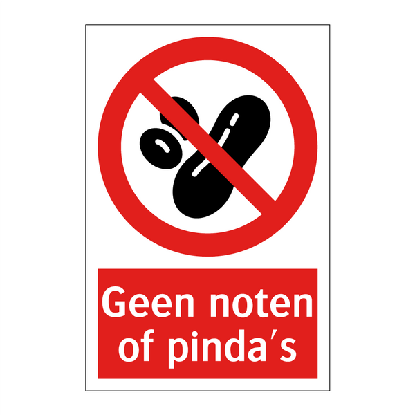 Geen noten of pinda's