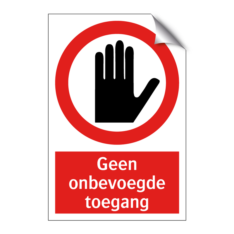 Geen onbevoegde toegang